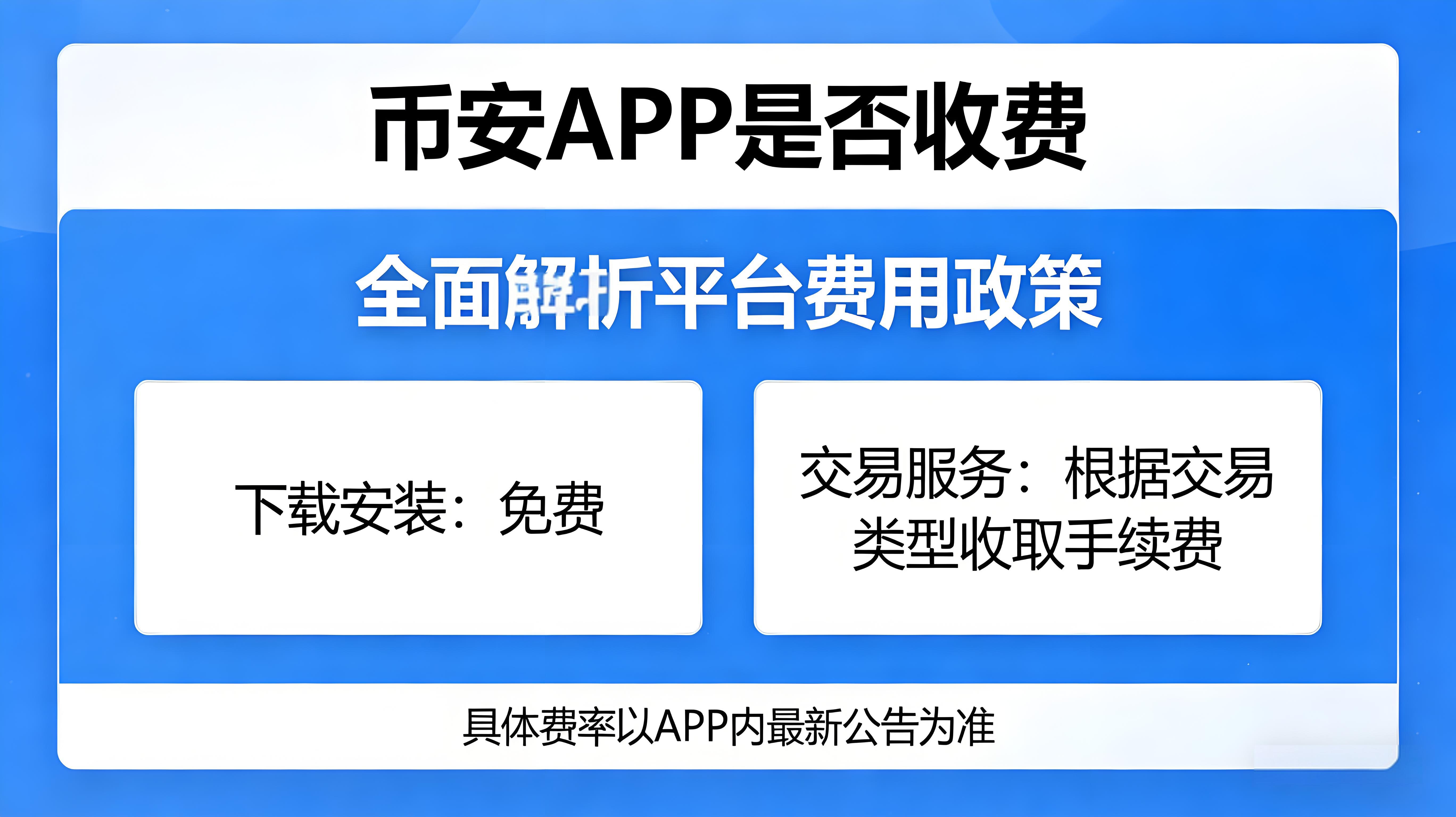 使用幣安APP是否要被收費？
